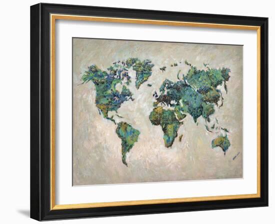 Wonderful World Map-James Zheng-Framed Art Print