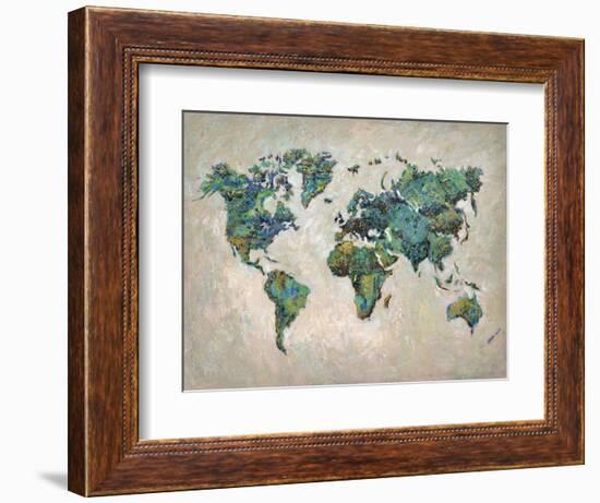 Wonderful World Map-James Zheng-Framed Art Print
