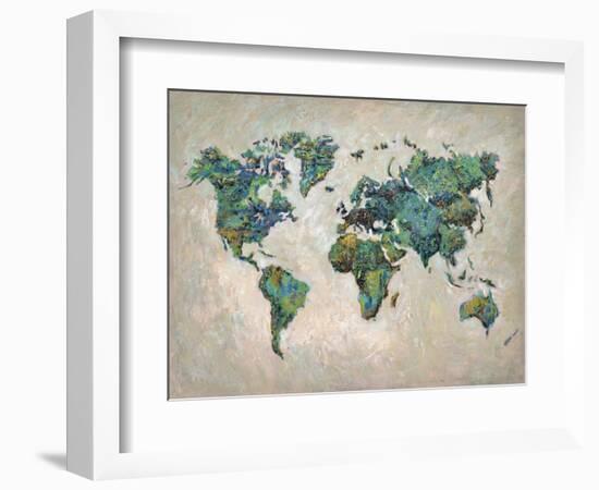 Wonderful World Map-James Zheng-Framed Art Print