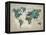 Wonderful World Map-James Zheng-Framed Stretched Canvas