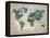 Wonderful World Map-James Zheng-Framed Stretched Canvas