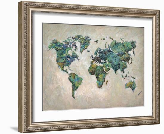 Wonderful World Map-James Zheng-Framed Premium Giclee Print