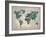 Wonderful World Map-James Zheng-Framed Premium Giclee Print