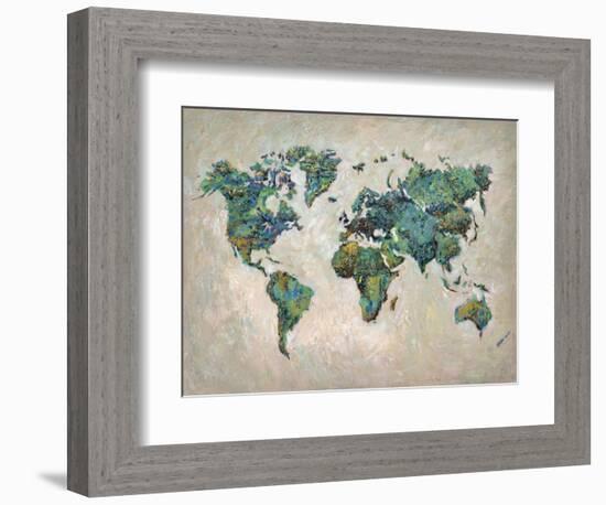 Wonderful World Map-James Zheng-Framed Premium Giclee Print