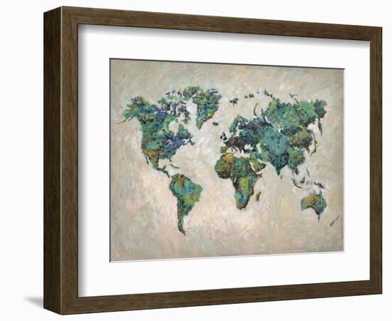 Wonderful World Map-James Zheng-Framed Premium Giclee Print