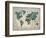 Wonderful World Map-James Zheng-Framed Premium Giclee Print