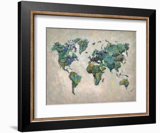 Wonderful World Map-James Zheng-Framed Premium Giclee Print