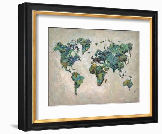 Wonderful World Map-James Zheng-Framed Premium Giclee Print