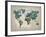 Wonderful World Map-James Zheng-Framed Premium Giclee Print