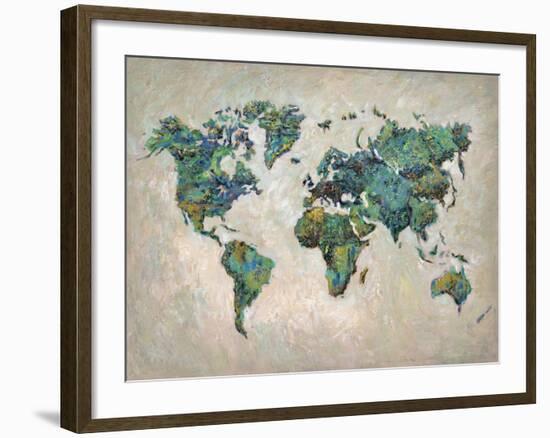 Wonderful World Map-James Zheng-Framed Premium Giclee Print