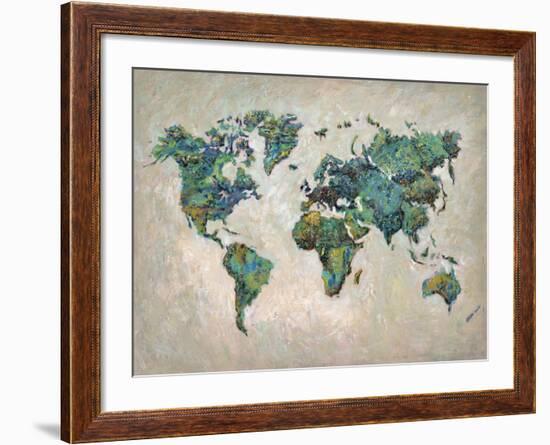 Wonderful World Map-James Zheng-Framed Premium Giclee Print