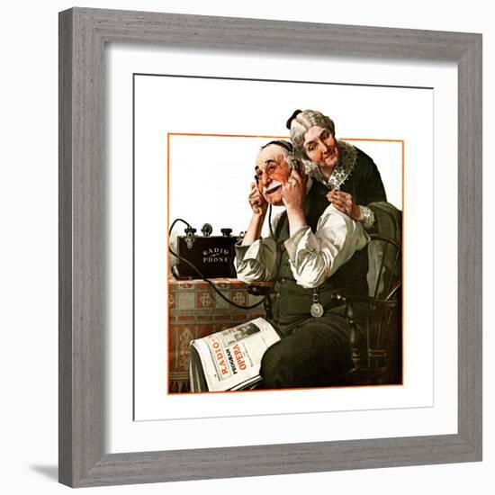 "Wonders of Radio" or "Listen, Ma!", May 20,1922-Norman Rockwell-Framed Giclee Print