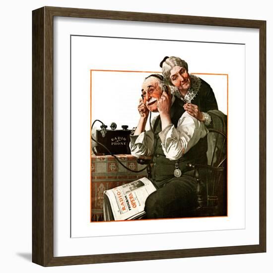 "Wonders of Radio" or "Listen, Ma!", May 20,1922-Norman Rockwell-Framed Giclee Print