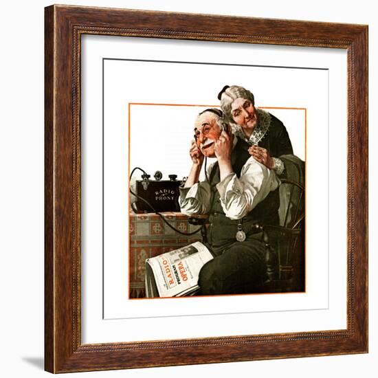 "Wonders of Radio" or "Listen, Ma!", May 20,1922-Norman Rockwell-Framed Giclee Print