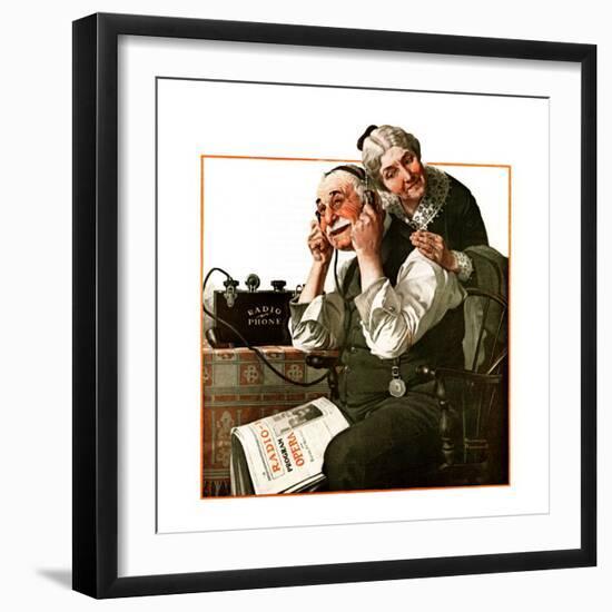 "Wonders of Radio" or "Listen, Ma!", May 20,1922-Norman Rockwell-Framed Giclee Print