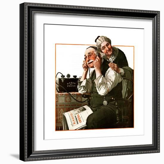 "Wonders of Radio" or "Listen, Ma!", May 20,1922-Norman Rockwell-Framed Giclee Print