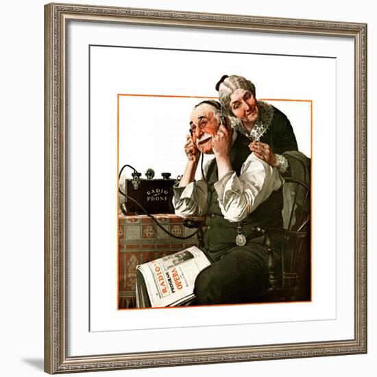 "Wonders of Radio" or "Listen, Ma!", May 20,1922-Norman Rockwell-Framed Giclee Print