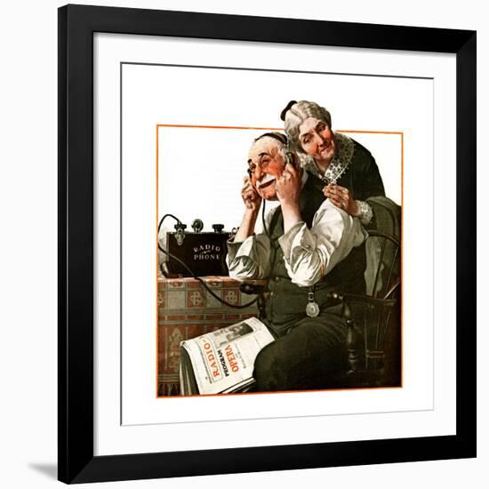 "Wonders of Radio" or "Listen, Ma!", May 20,1922-Norman Rockwell-Framed Giclee Print