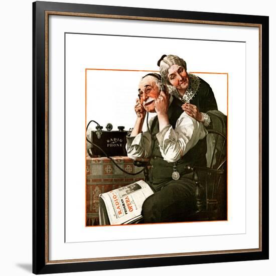 "Wonders of Radio" or "Listen, Ma!", May 20,1922-Norman Rockwell-Framed Giclee Print