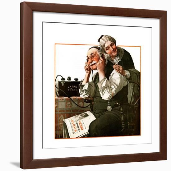 "Wonders of Radio" or "Listen, Ma!", May 20,1922-Norman Rockwell-Framed Giclee Print