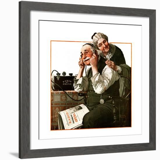 "Wonders of Radio" or "Listen, Ma!", May 20,1922-Norman Rockwell-Framed Giclee Print