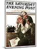 "Wonders of Radio" or "Listen, Ma!" Saturday Evening Post Cover, May 20,1922-Norman Rockwell-Mounted Giclee Print