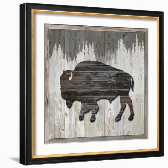 Wood Bison, 2024-Tim Ashwood-Framed Art Print