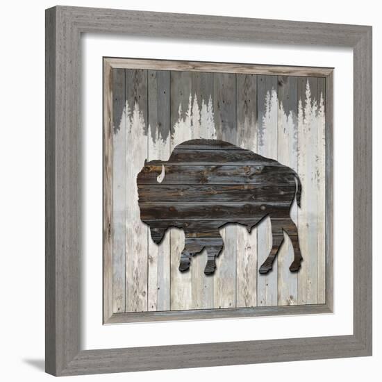 Wood Bison, 2024-Tim Ashwood-Framed Premium Giclee Print