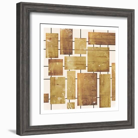 Wood Blocks-Jace Grey-Framed Art Print