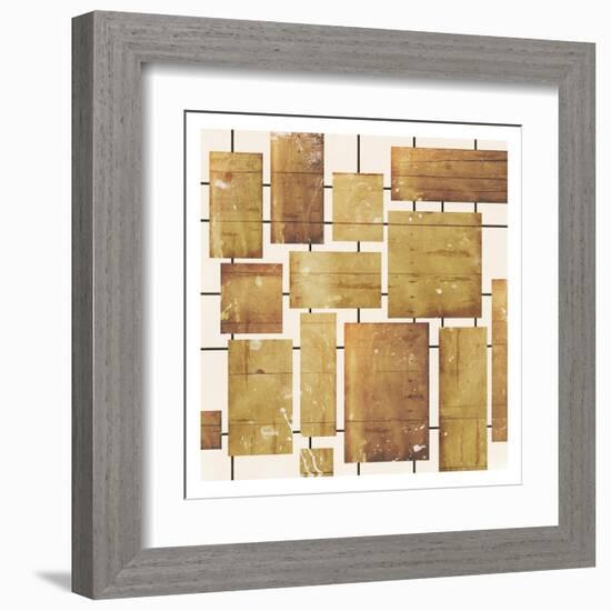 Wood Blocks-Jace Grey-Framed Art Print