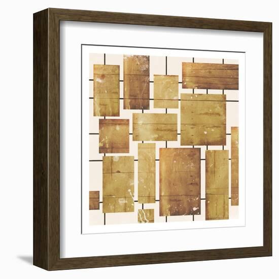 Wood Blocks-Jace Grey-Framed Art Print