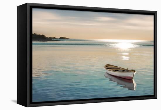 Wood Boat At Bay, 2024-Alex Hanson-Framed Stretched Canvas