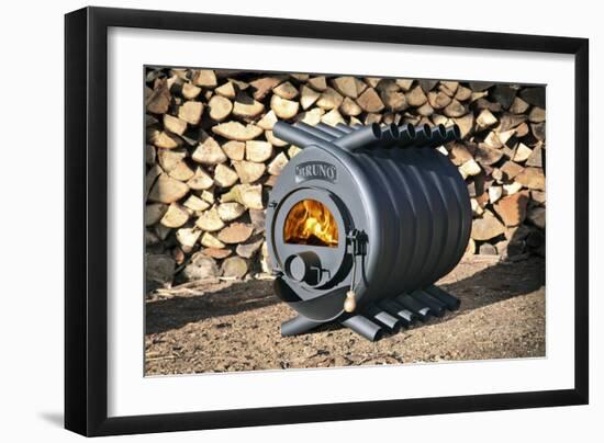 Wood Burning Stove-Paul Biddle-Framed Photographic Print