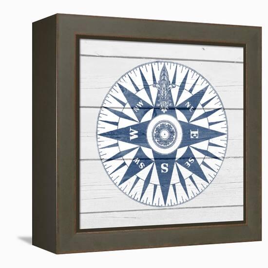 Wood Compass-Kimberly Allen-Framed Stretched Canvas