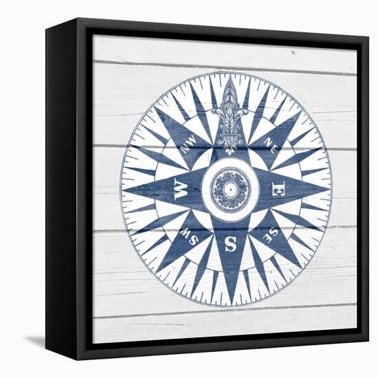 Wood Compass-Kimberly Allen-Framed Stretched Canvas