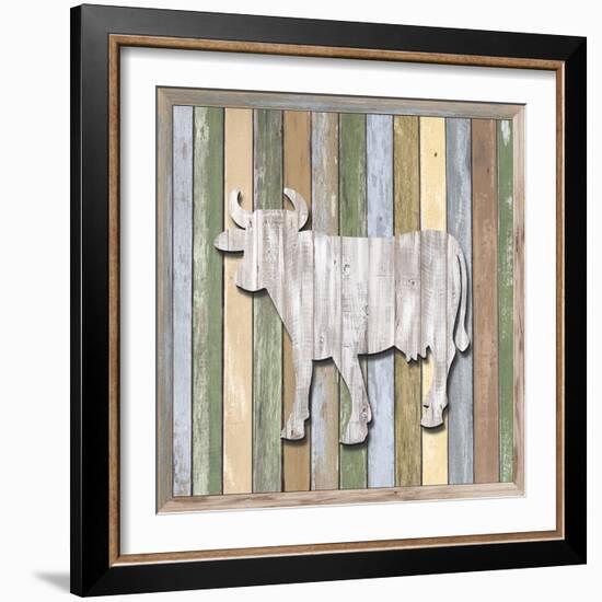 Wood Cow 2, 2024-Tim Ashwood-Framed Art Print