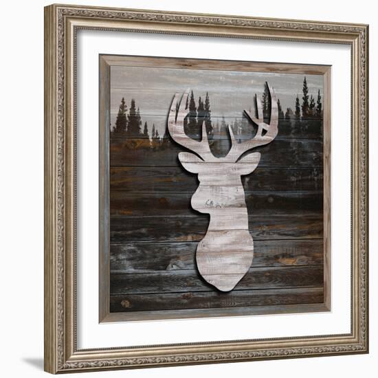 Wood Deer, 2024-Tim Ashwood-Framed Art Print