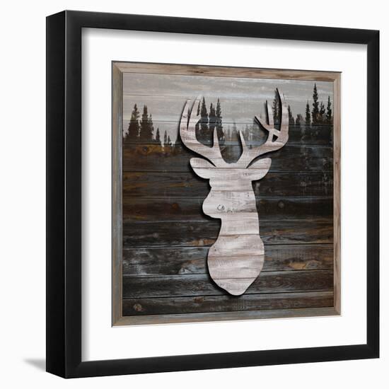 Wood Deer, 2024-Tim Ashwood-Framed Art Print