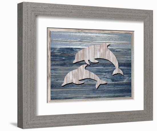 Wood Dolphins, 2024-Tim Ashwood-Framed Premium Giclee Print