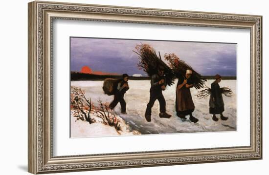 Wood Gathers in the Snow-Vincent van Gogh-Framed Giclee Print