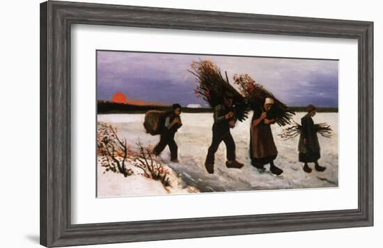 Wood Gathers in the Snow-Vincent van Gogh-Framed Giclee Print