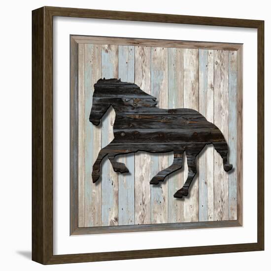 Wood Horse, 2024-Tim Ashwood-Framed Art Print