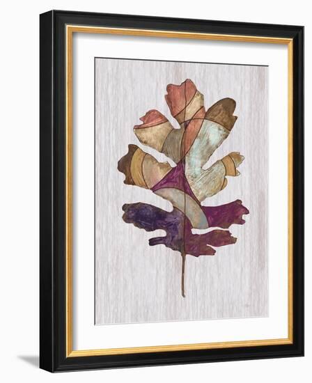 Wood Inlay Leaf 1-Filippo Ioco-Framed Art Print