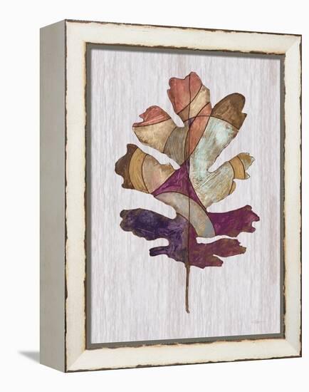 Wood Inlay Leaf 1-Filippo Ioco-Framed Stretched Canvas