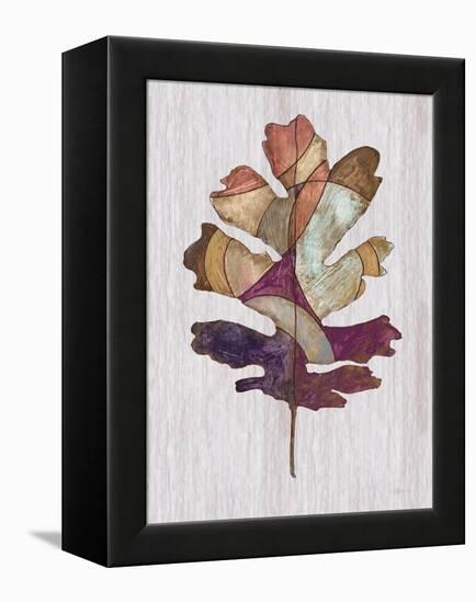 Wood Inlay Leaf 1-Filippo Ioco-Framed Stretched Canvas