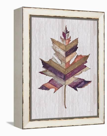 Wood Inlay Leaf 3-Filippo Ioco-Framed Stretched Canvas