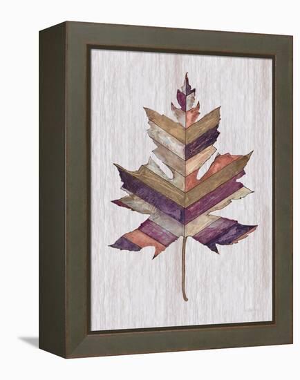 Wood Inlay Leaf 3-Filippo Ioco-Framed Stretched Canvas