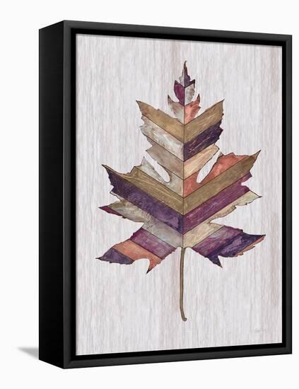Wood Inlay Leaf 3-Filippo Ioco-Framed Stretched Canvas