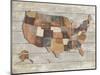 Wood Map-Sparx Studio-Mounted Giclee Print