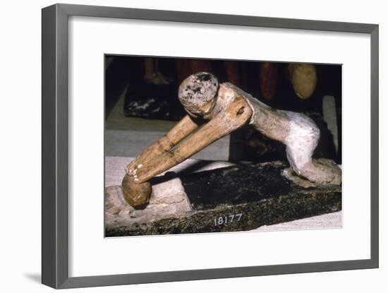 Wood Model of Woman Grinding Corn, Egyptian Tomb Finding, c1900 BC-Unknown-Framed Giclee Print